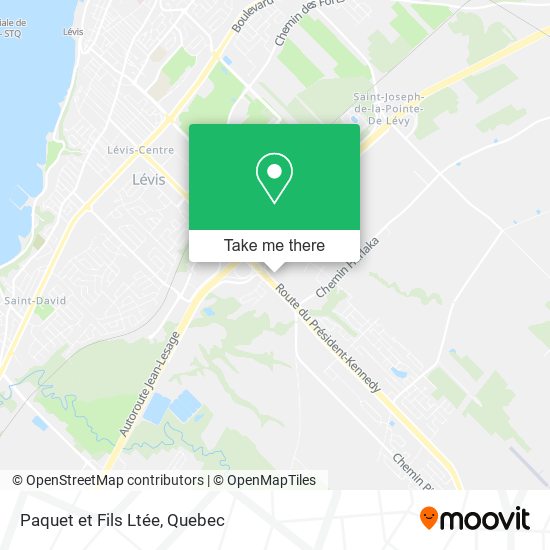 Paquet et Fils Ltée map