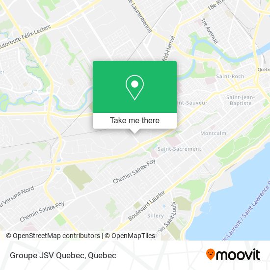 Groupe JSV Quebec map