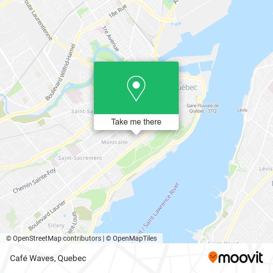 Café Waves map