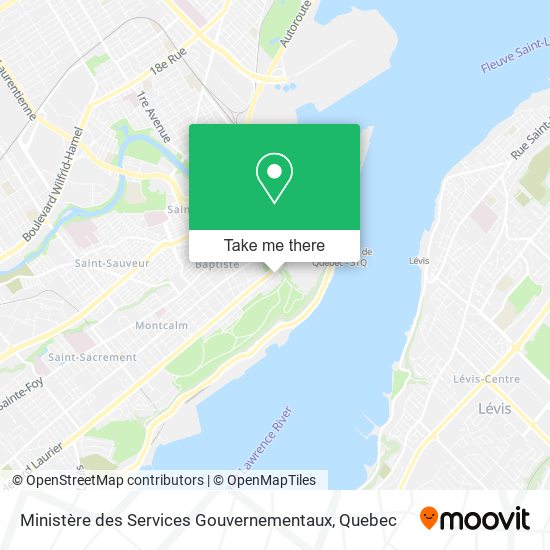 Ministère des Services Gouvernementaux map