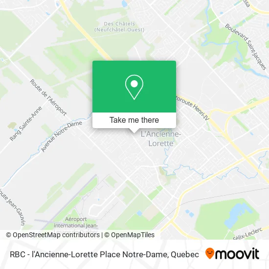 RBC - l'Ancienne-Lorette Place Notre-Dame map