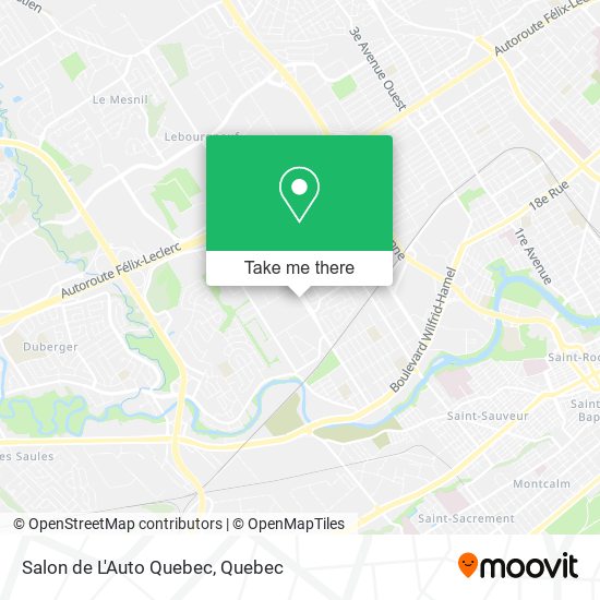 Salon de L'Auto Quebec map