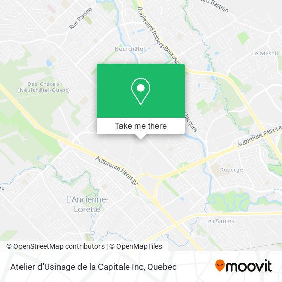 Atelier d'Usinage de la Capitale Inc map