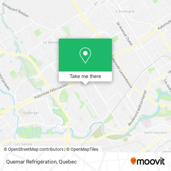 Quemar Refrigération map