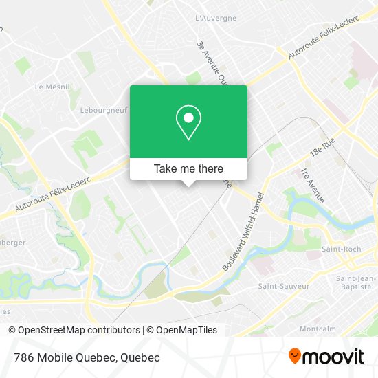 786 Mobile Quebec map