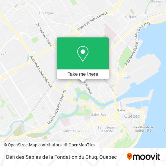 Défi des Sables de la Fondation du Chuq map