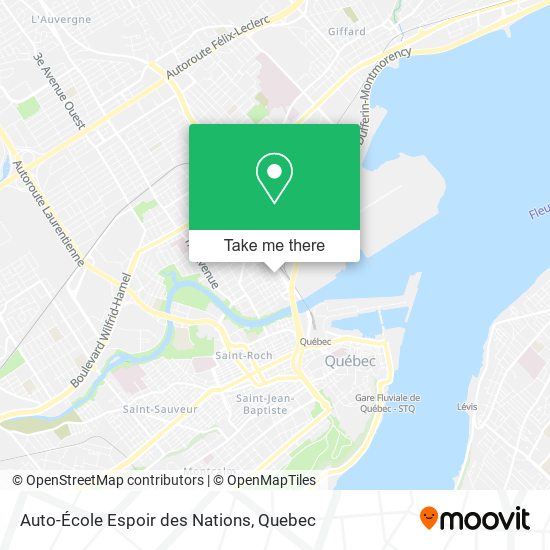 Auto-École Espoir des Nations map