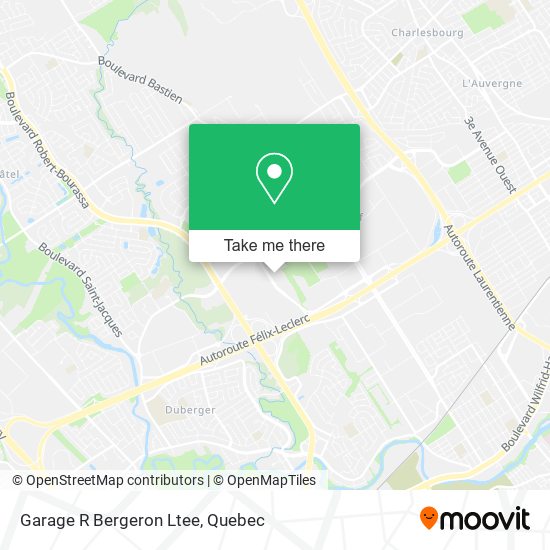 Garage R Bergeron Ltee map