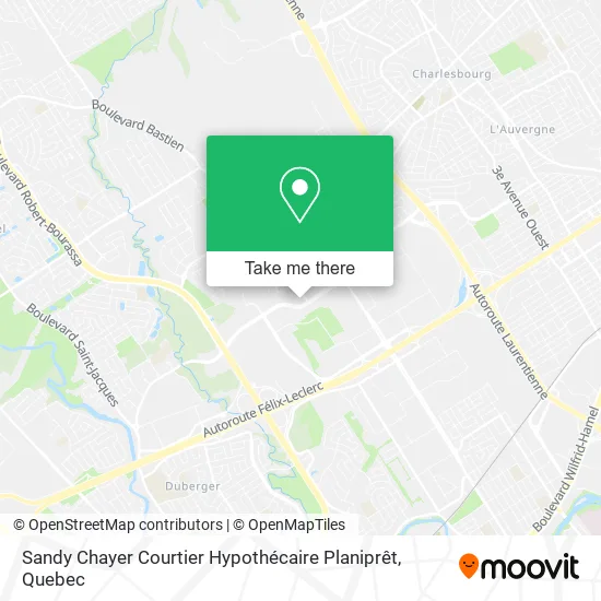 Sandy Chayer Courtier Hypothécaire Planiprêt map