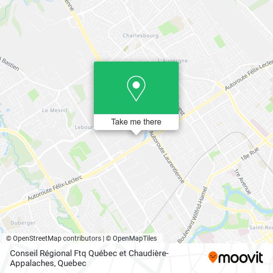 Conseil Régional Ftq Québec et Chaudière-Appalaches map