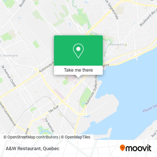 A&W Restaurant map