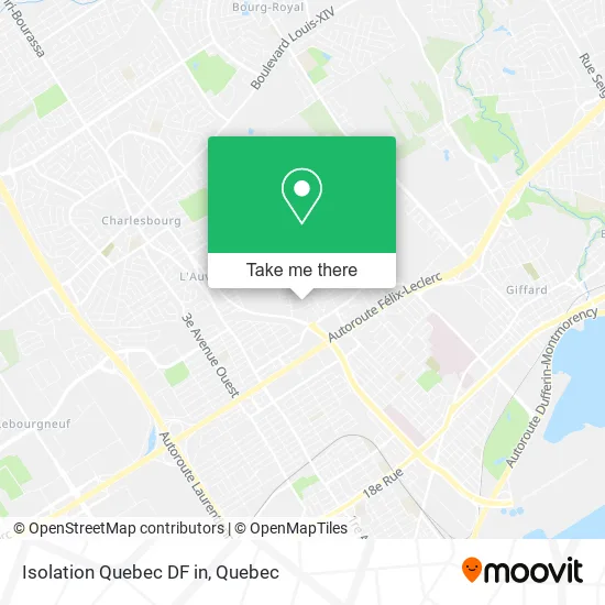 Isolation Quebec DF in map
