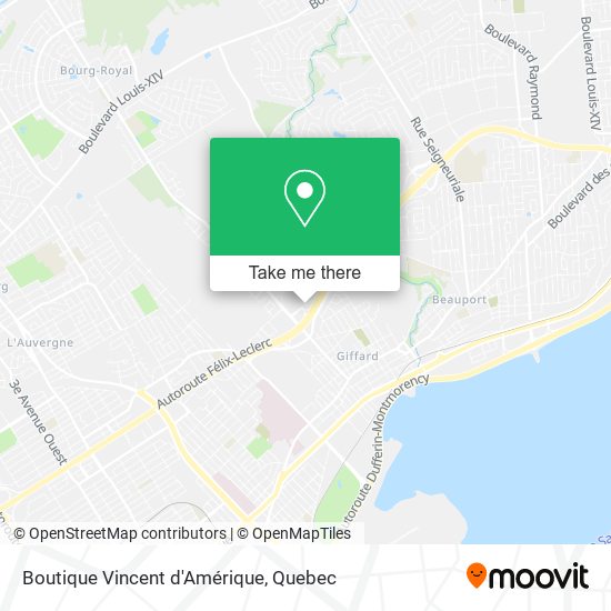 Boutique Vincent d'Amérique map