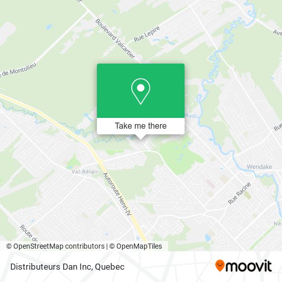 Distributeurs Dan Inc map