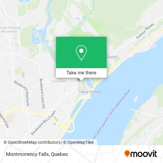 Montmorency Falls map