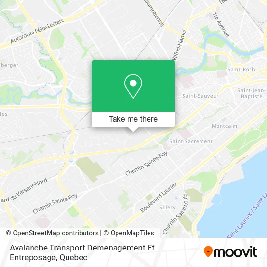 Avalanche Transport Demenagement Et Entreposage map