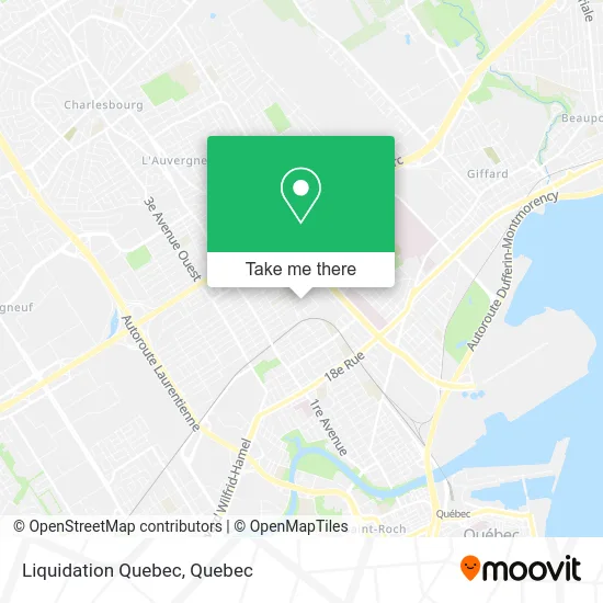 Liquidation Quebec map
