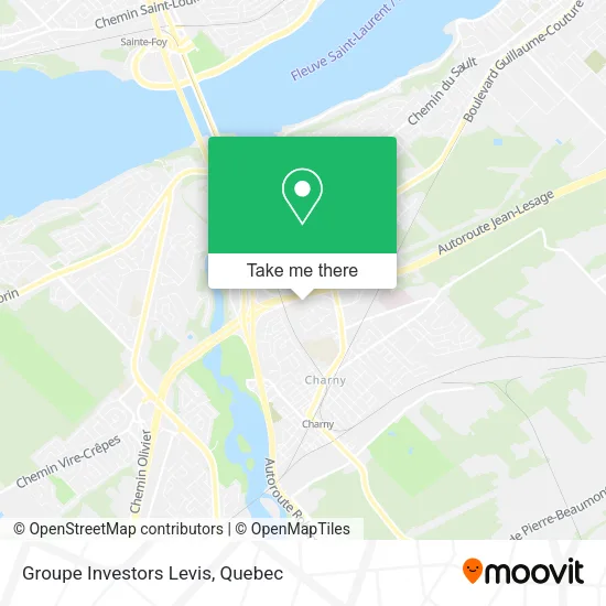 Groupe Investors Levis map