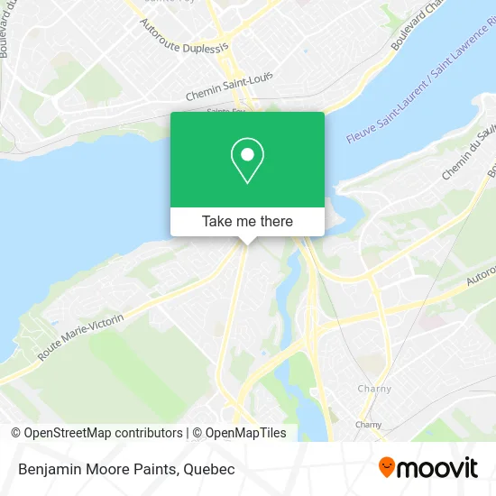 Benjamin Moore Paints map