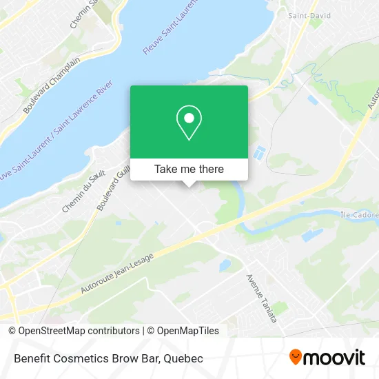 Benefit Cosmetics Brow Bar map