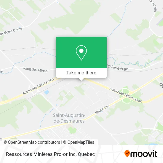 Ressources Minières Pro-or Inc map
