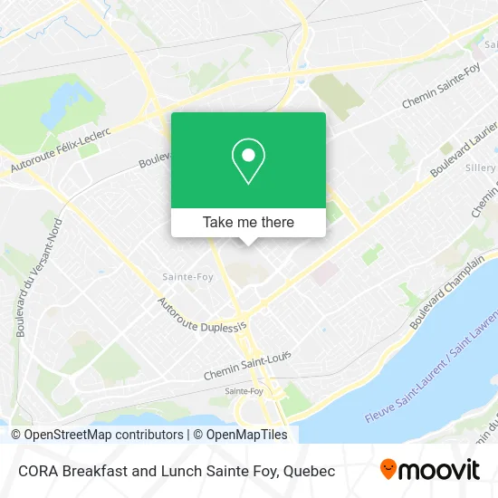 CORA Breakfast and Lunch Sainte Foy map