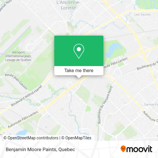 Benjamin Moore Paints map