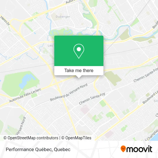 Performance Québec map