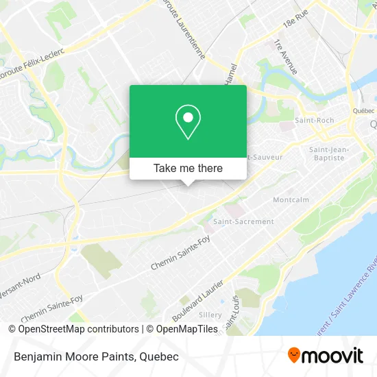 Benjamin Moore Paints map