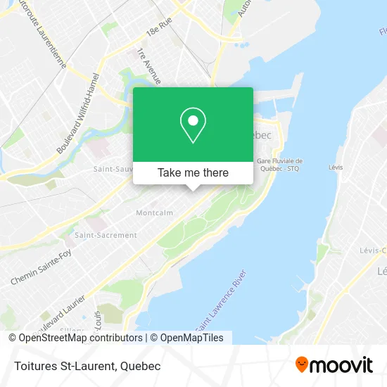 Toitures St-Laurent map