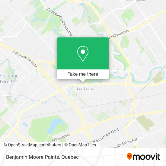 Benjamin Moore Paints map