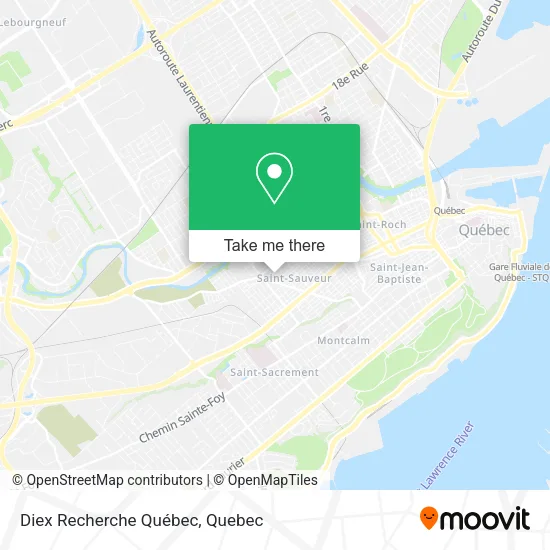 Diex Recherche Québec map