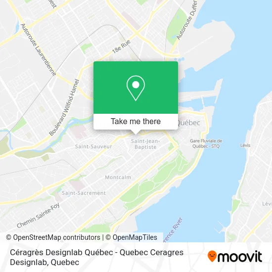 Céragrès Designlab Québec - Quebec Ceragres Designlab map