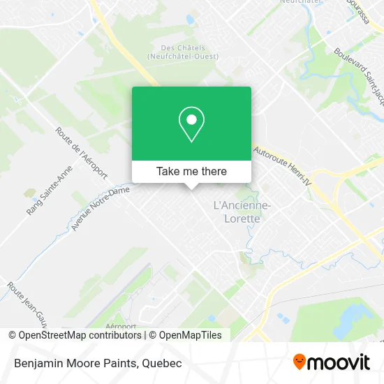 Benjamin Moore Paints map