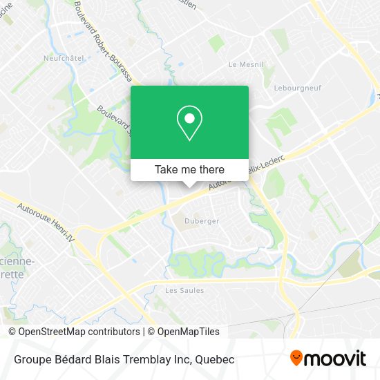 Groupe Bédard Blais Tremblay Inc map