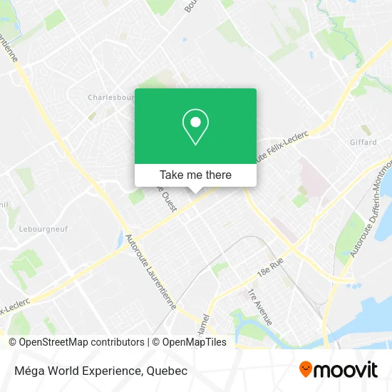 Méga World Experience map