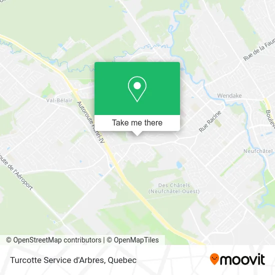 Turcotte Service d'Arbres map
