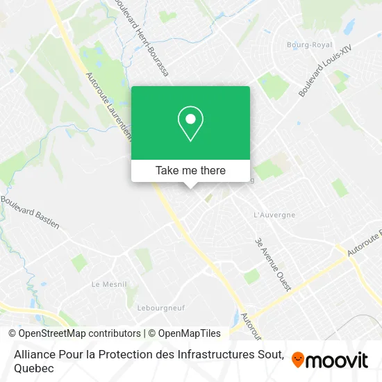 Alliance Pour la Protection des Infrastructures Sout map