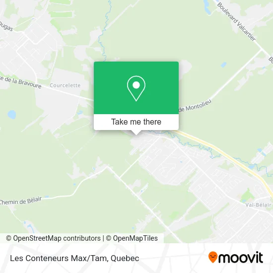 Les Conteneurs Max/Tam map