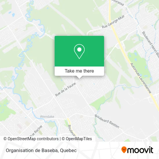 Organisation de Baseba map