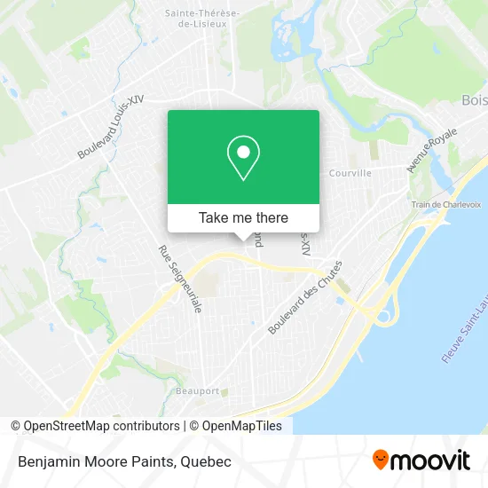 Benjamin Moore Paints map