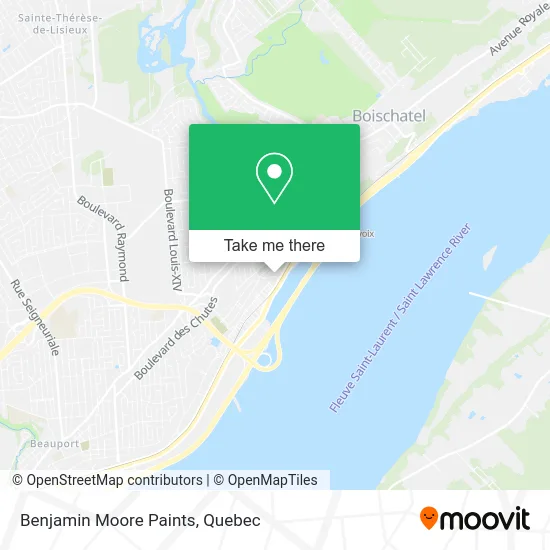 Benjamin Moore Paints map