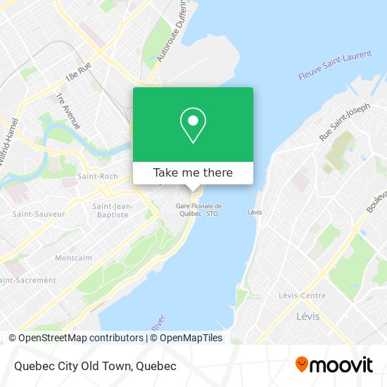 Quebec City Old Town map