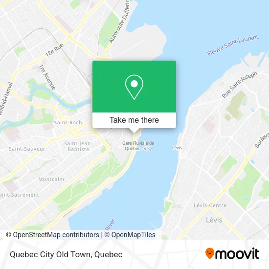 Quebec City Old Town map