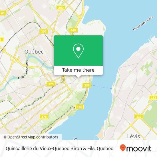 Quincaillerie du Vieux-Québec Biron & Fils map
