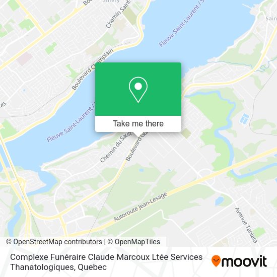 Complexe Funéraire Claude Marcoux Ltée Services Thanatologiques map