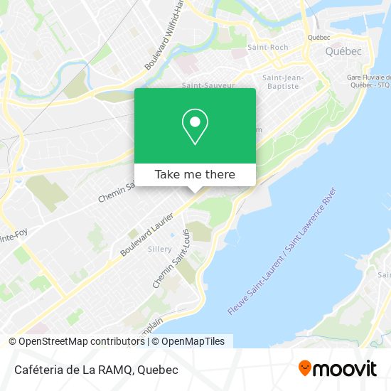 Caféteria de La RAMQ map