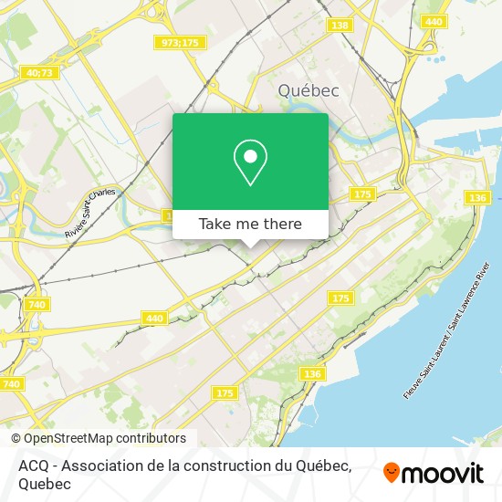 ACQ - Association de la construction du Québec map