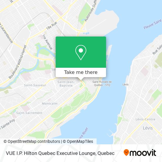 VUE I.P. Hilton Quebec Executive Lounge map