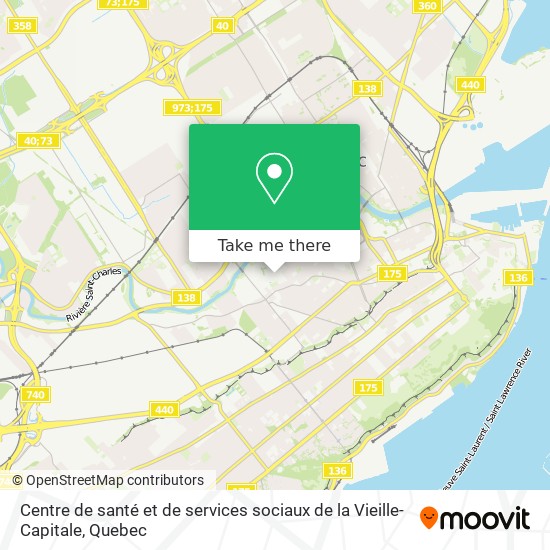 Centre de santé et de services sociaux de la Vieille-Capitale map